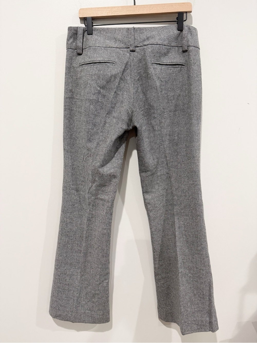 ALICE & OLIVIA Herringbone Wide Leg Pants Wool Blend Black White Size 8 - Picture 5 of 8